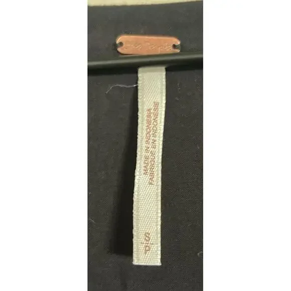 Free People‎ Retro Black Lilou Printed Mini Dress Floral Bell Sleeves Boho - Picture 6 of 7